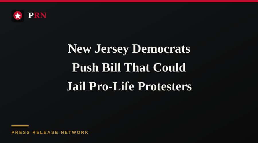 New Jersey Democrats Push Bill That Could Jail Pro-Life Protesters